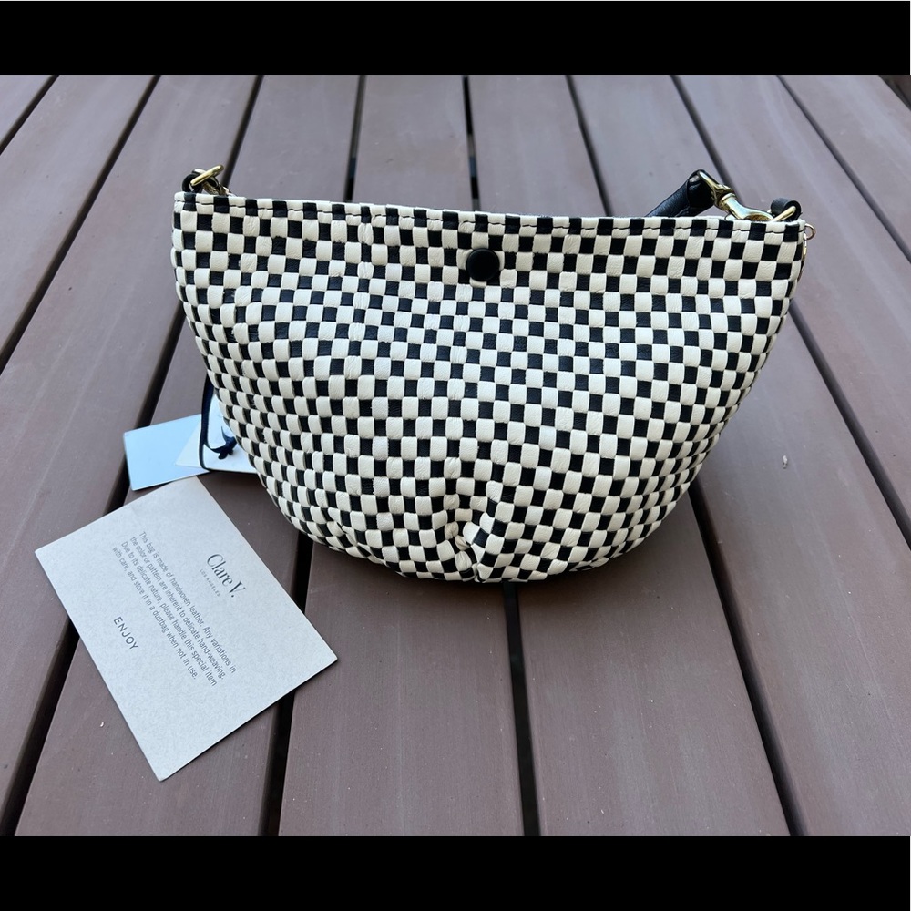 Clare V. Woven Leather Shoulder Bag